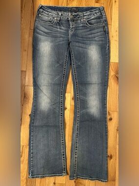 Silver Jeans Women's Faded Blue Bootcut Jeans
